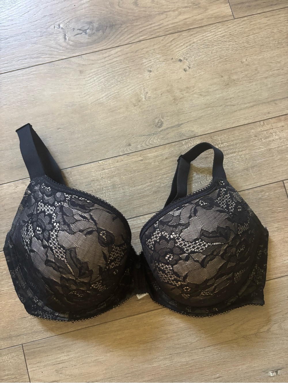 Wacoal Lace Finesse T Shirt Black Underwire Bra 34DDD 853201